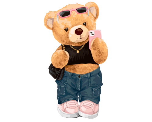 Термоналіпка на одяг Ведмедиця