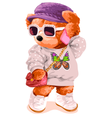 Термонаклейка Ведмедиця метелик 