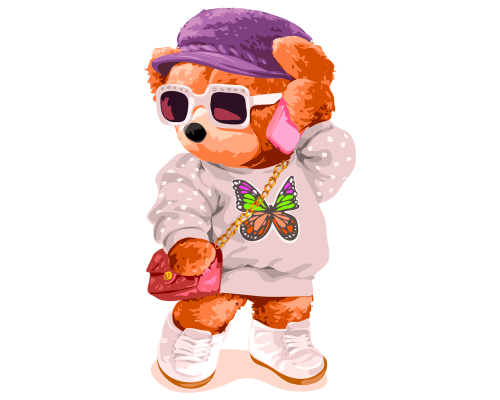 Термонаклейка Ведмедиця метелик