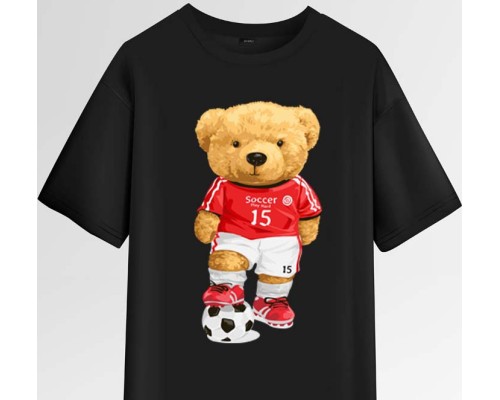 Термонаклейка Ведмідь футбол