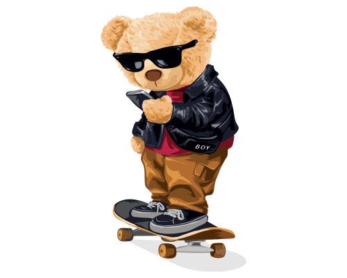 Термонаклейка на одяг Ведмідь