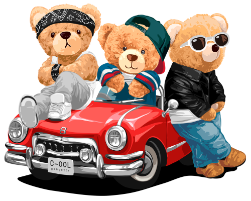 Термонаклейка Три Ведмедя