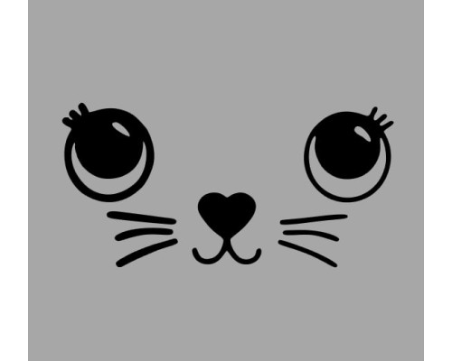 Термоналіпка на одяг Кицька мордочка