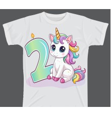 Термоналіпка на одяг День народження 2 єдиноріг
