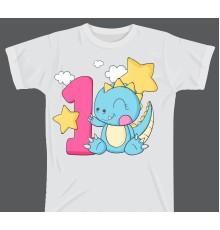 Термоналіпка на одяг день народження 1 рік Дракоша 