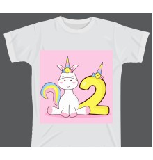 Термоналіпка на одяг День народження 2 роки Єдиноріг 