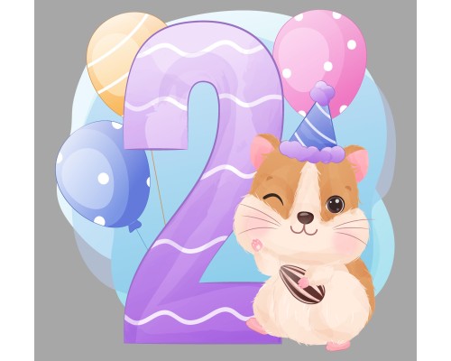 Термоналіпка на одяг Два роки Хомʼяк