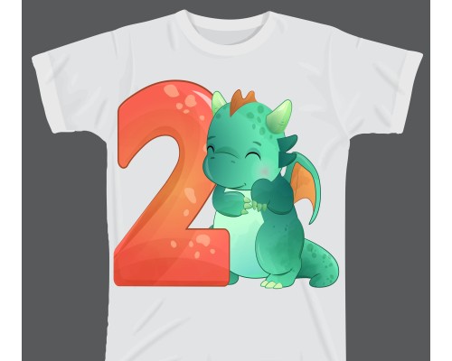 Термоналіпка на одяг День Народження Дракоша