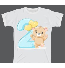 Термоналіпка на одяг День народження 2 роки ведмедик 