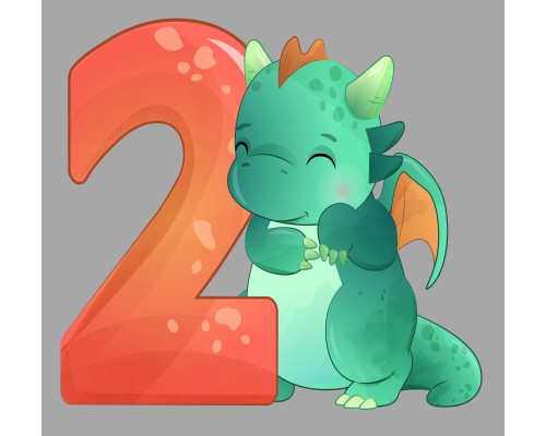 Термоналіпка на одяг День Народження Дракоша