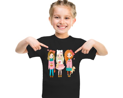 Термонаклейка на одяг  Три дівчинки