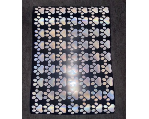 Термонаклейка на одяг  Лапка 3см Світловідбивна