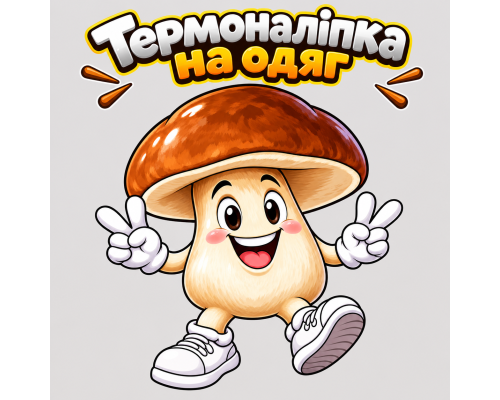 Термоналіпка на одяг  Грибочок у кедах