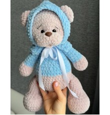 Вʼязаний ведмедик,вʼязана іграшка 
