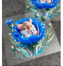 Термоналіпка на одяг Волошка мишеня