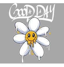 Термоналіпка на одяг Ромашка напис Good day