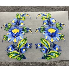 Термонаклейка на одяг Розпис Квіти 0031