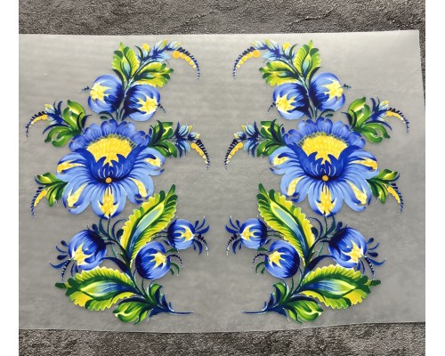 Термонаклейка на одяг Розпис Квіти 0031