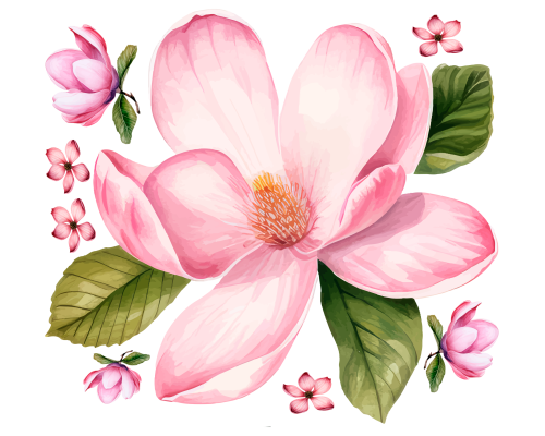 Термоналіпка Квіти Магнолія