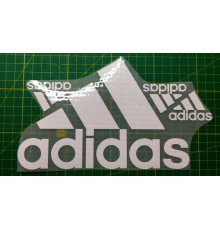 Термонаклейка на одяг Adidas біла