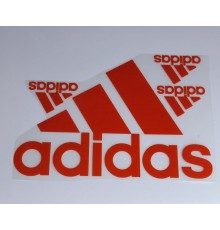 Термонаклейка на одяг Adidas червоний 