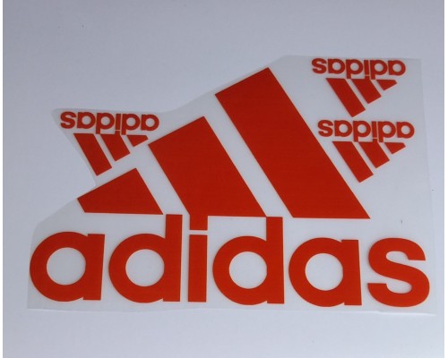 Термонаклейка на одяг Adidas червоний