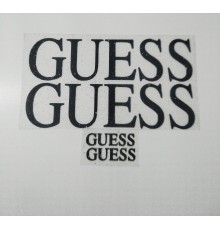 Термонаклейка на одяг Guess гліттер 