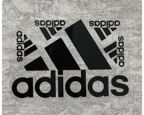 Термонаклейка на одяг Adidas чорна