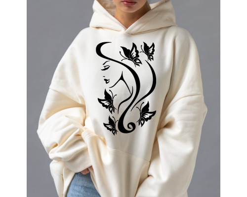 Термонаклейка на одяг Дівчина Метелик