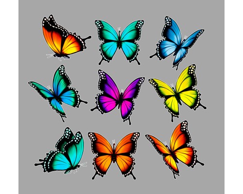 Термонаклейка на одяг Метелик 0032