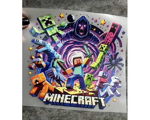 Термоналіпка на одяг Майнкрафт 19*18см