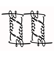 Термоналіпка на одяг напис Blessed