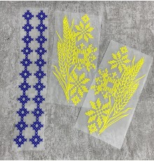 Термоналіпка на одяг Колоски /ціна за 2шт колоски,2 шт смужки