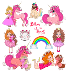 Термонаклейка на одяг Дитяча Збірка Принцеса 