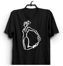 Термоналіпка на одяг Силует дівчина гімнастика 