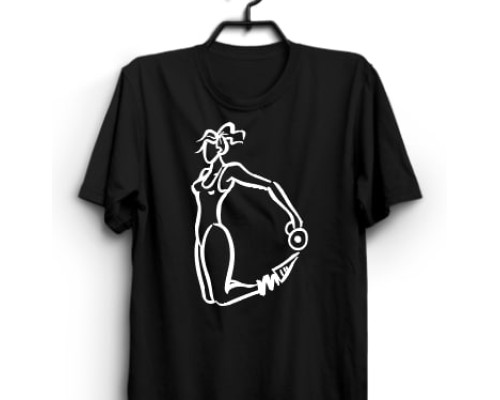 Термоналіпка на одяг Силует дівчина гімнастика