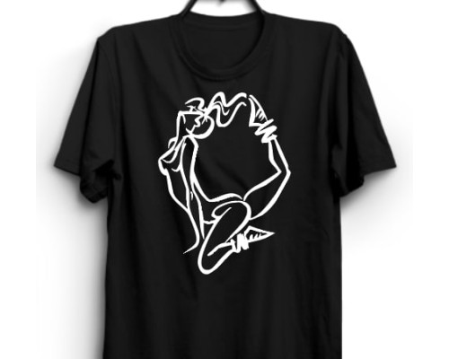 Термоналіпка на одяг Силует дівчина гімнастика