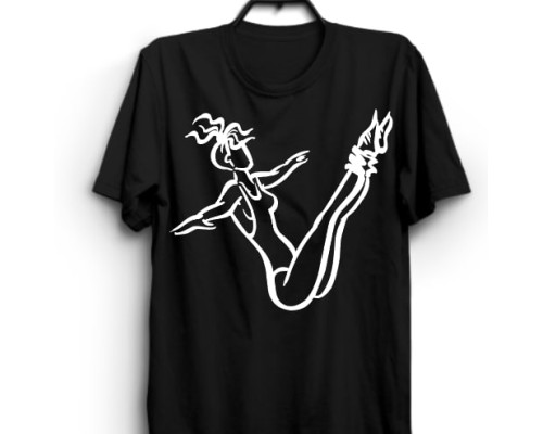 Термоналіпка на одяг Силует дівчина гімнастика