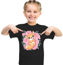 Термоналіпка на одяг Лисичка в квітах 