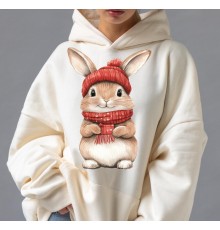 Термоналіпка на одяг Зайка у шапці 