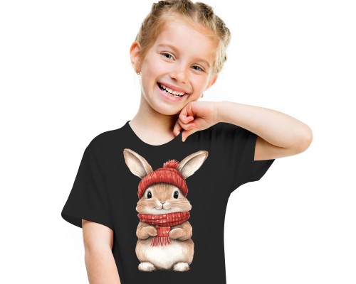 Термоналіпка на одяг Зайка у шапці