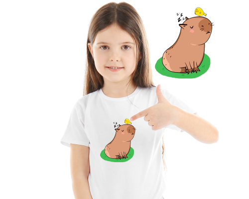 Термоналіпка на одяг Капібара  13*10.5см