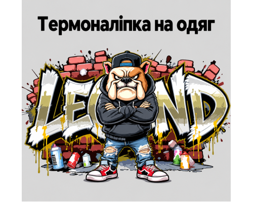 Термоналіпка на одяг  Бульдог LEGEND
