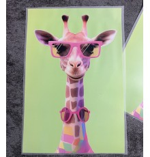 Термоналіпка на одяг Жираф Окуляри 