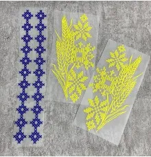 Термоналіпка на одяг Колоски /ціна за 2шт колоски,2 шт смужки